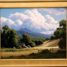 Late Afternoon Clouds SOLD - Oil on Canvas 27 x 33 Framed