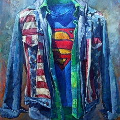 Broad Shoulders SOLD - Oil on Canvas 63 x 48