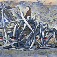 Tongue Tied SOLD - Oil on Canvas 48 x 78 Unframed