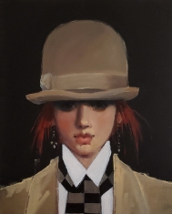 Me and My Bowler SOLD - Oil on Canvas 16 x 20