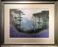 Lupine Canopy - Watercolor 24 x 38 Framed