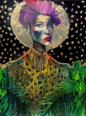 Among the Stars SOLD - Oil and Gold Leaf 36 x 48