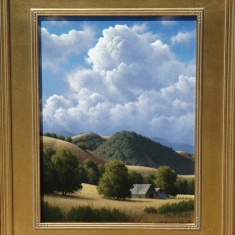 Above Villa Creek SOLD - Oil on Canvas 18 x 22 Framed