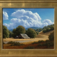 Old Farmstead- SOLD - Oil on Canvas Framed 26 x 22