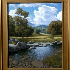 Rock Ground Creek SOLD - Oil on Canvas 18 x 22 Framed