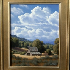 Weather Moving In SOLD - Original Oil on Canvas 20 x 24 Framed