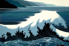 Sounding Surf - Very rare silkscreen signed 1995