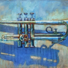 Brass SOLD - Oil on Canvas 30 x 64