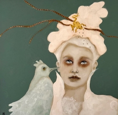 The Bird Whisperer - Oil on Canvas 24 x 24