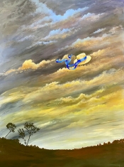 Gondolliers Contier Blown over Rodro Grounds - 36 x 48 Original on Canvas