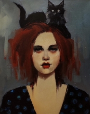Here Kitty Kitty SOLD - Oil on Canvas 16 x 20