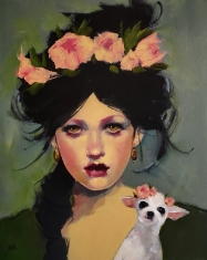 La Perrita-Little Dog - Oil on Canvas 16 x 20