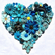 HEART - Flower Pins 8 Inches