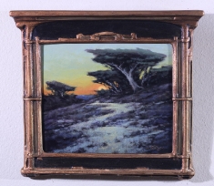 Central Coast Sunset - Oil on Linen Deco Frame 14 x 16