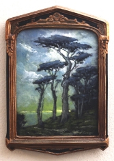 Parting Clouds SOLD - 11.5 x 16 Oil on Linen Deco Frame